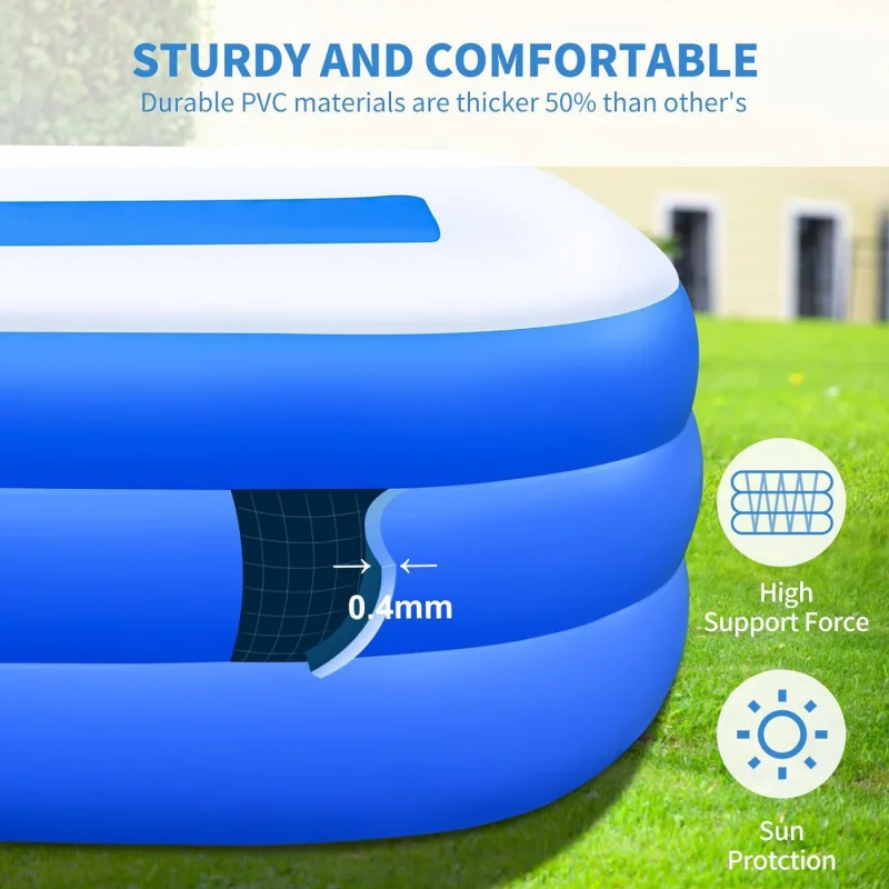 Foldable Dog Pool ,Durable Dog Pool With Reinforced Support Boards For Outside Backyard - Image 5