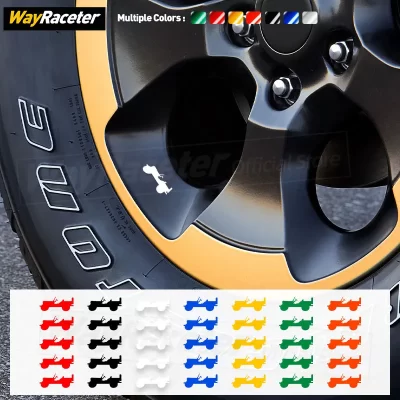 Pneus de carro Liga Aro Roda Adesivo, Gráficos Reflexivos Vinil Decalque para Jeep Wrangler JK Rubicon 1941 Willys Acessórios, 5 Pcs