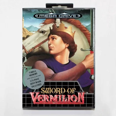 Sword Of Vermillion MD Game Card with EUR Box for 16 Bit Sega Megadrive Genesis system