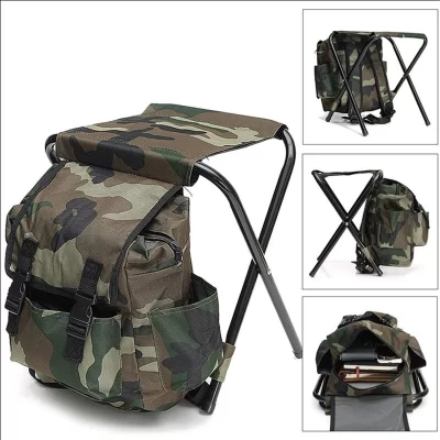 Ao ar livre dobrável acampamento cadeira de pesca resistente confortável fezes portátil mochila assento saco economia cadeira de pesca caminhadas assento