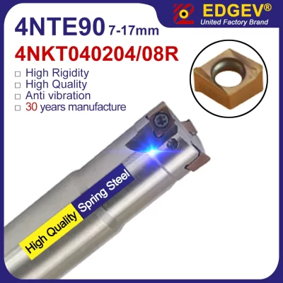 4NTE90 full series 7-17mm high feed milling cutter 4N TE90 4NKT 040208 4NKT040204 carbide insert cnc metal milling tool holder