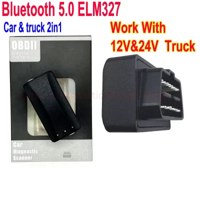 Elm327 v1.5 caminhão obd2 scanner para carro caminhão elm 327 obd ferramenta de diagnóstico para android leitor código automático trabalho em veículos 12v 24v