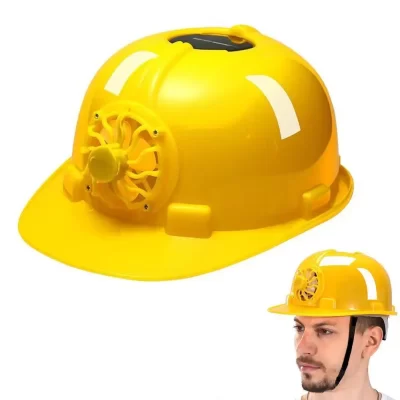 Ventilador de energia solar capacete de segurança de trabalho ao ar livre capacete local de trabalho material abs tampa protetora capacete de segurança com ventilador solar