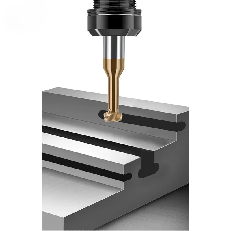 SLUGB Radius Corner T Slot End Mill CNC Carbide Cutter Concave Arc Machining Steel Aluminum Tool 6mm R0.5 R1 R1.5 - Image 3