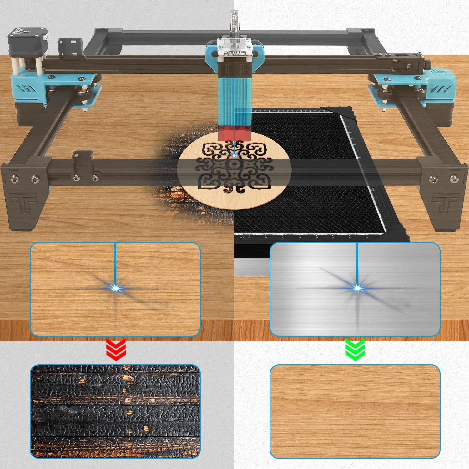 TWO TREES CNC Laser Gravador Tabela, Máquina De Corte A Laser, Honeycomb Mesa De Trabalho, CO2 Máquina De Corte, TS2, TTS-55, Laser Peças De Equipamentos - Image 4