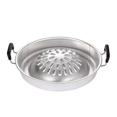 Panela multifuncional de alumínio para churrasqueira, churrasqueira, panela de carvão, panela quente para reunião familiar, piqueniques ao ar livre