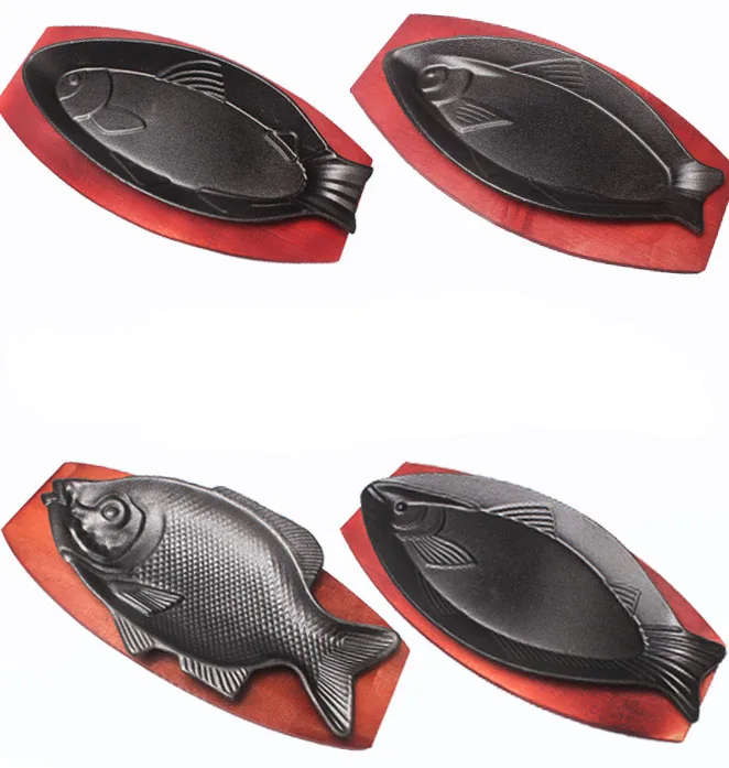 Panela Retangular de Ferro Fundido para Churrasco em Casa, Panela em Forma de Peixe para Cozinha Comercial, Utensílios de Coz... - Image 3
