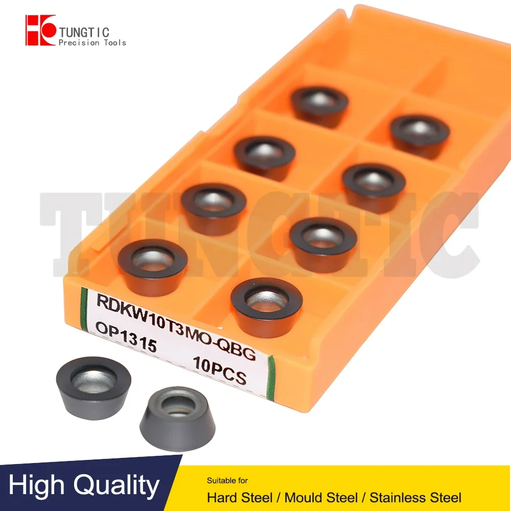 RDKW10T3MO-QBG OP1215 OP1315 RDKW 10T3 MO Milling Cutter CNC Tools Insert Lathe Machining Tools Metal