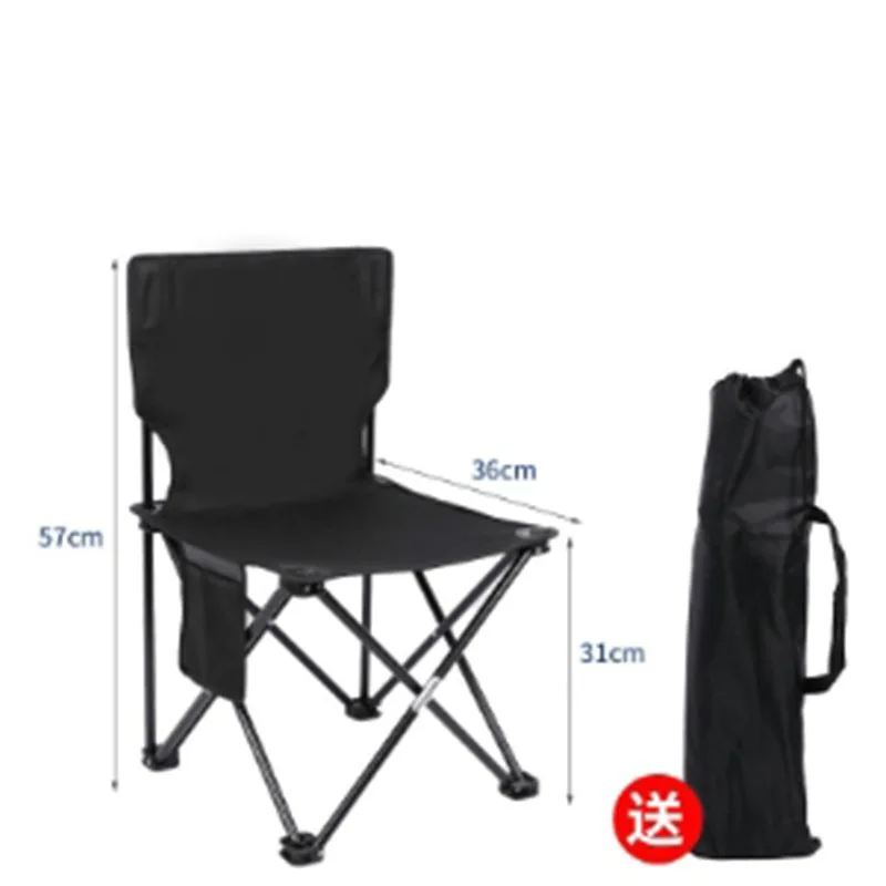 Cadeira dobrável portátil ao ar livre com saco de armazenamento dobrável carro cadeira ao ar livre rolamento leve forte passeio conforto equipamentos acampamento - Image 3