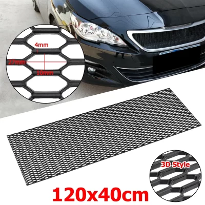 120x40cm 100x33cm universal capô ventilação grelhas de corrida grill favo de mel hexágono malha grade abs plástico spoiler pára-choques aberturas