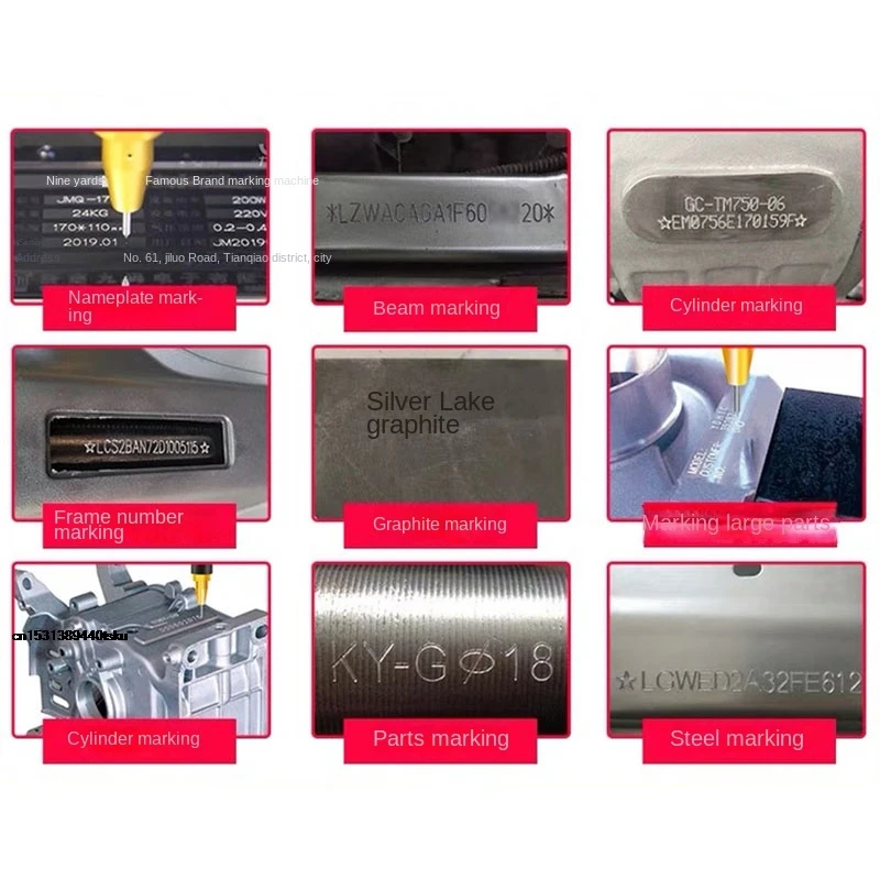 2025 máquina pneumática portátil da marcação da pena do ponto para o código vin 170x110mm quadro número do chassi ferramenta de gravura do metal útil - Image 2