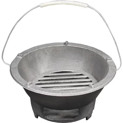 1pc premium fogão de ferro fundido multi funcional churrasqueira a carvão portátil ao ar livre ferramenta cozinha lareira reutilizável pit