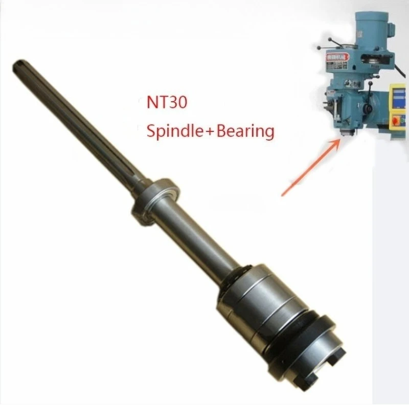 Milling Machine NT30 Shaft Spindle + 6207 Bearing Vertical Mill Part 1Set - Image 2