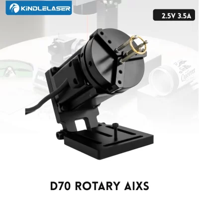 Kindlelaser d70 eixo rotativo com driver dm556, gravador a laser de fibra, máquina de marcação, ferramenta de rotação para metal redondo 360 ajustável
