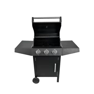 Grelha a gás grande profissional para churrasco ao ar livre, churrasqueira de pátio com mais de 4 queimadores com armário e rodas, aço inoxidável sem fumaça