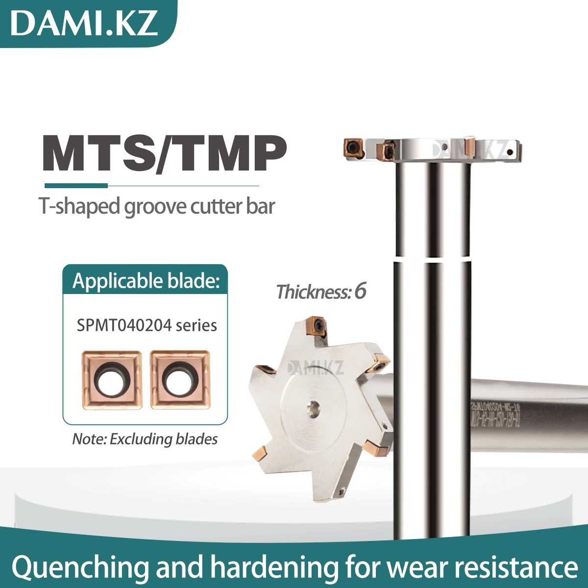 CNC Lathe Tool MTS T-Shaped Knife Series T-slot Milling Cutter Rod 6mm Slotting Cutter Straight Shank Seismic Use SPMT04 Inserts