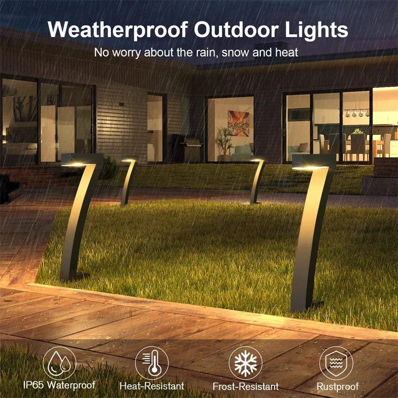 4/8 pçs solar led luz luzes do jardim iluminação ao ar livre ip65 à prova dip65 água gramado caminho holofotes para quintal entrada passarela pátio decoração - Image 5