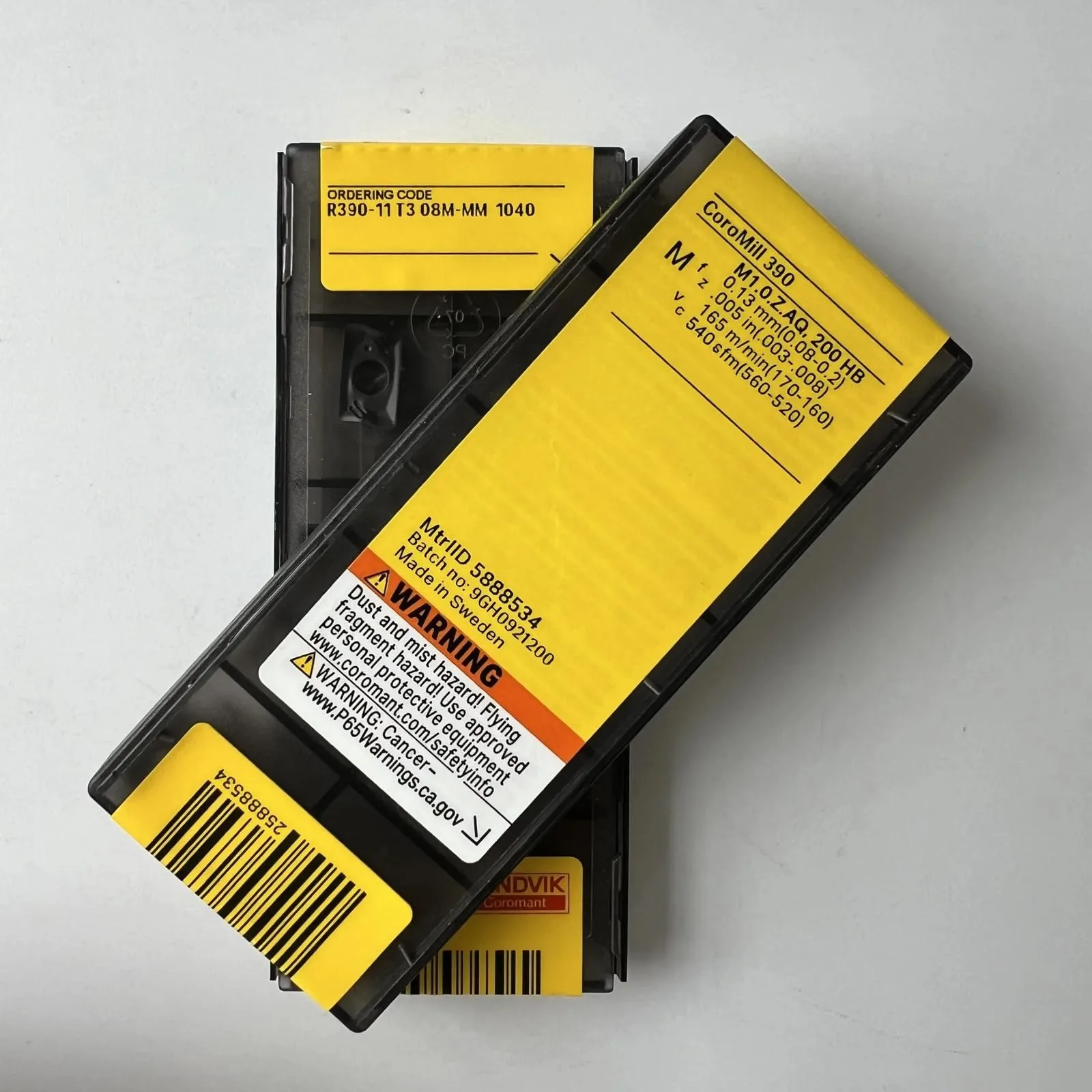 Original SANDVIK / R390-11T308M-MM 1040 / Lâmina CNC de liga dura 10 unidades - Image 3