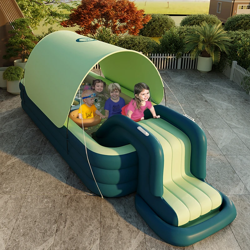 2/3M Large Swimming Pool Family Outdoor Party Pools Children's Inflatable Swimming Pool Sun Shade Folding Pool for Kids Baby Toy - Image 5