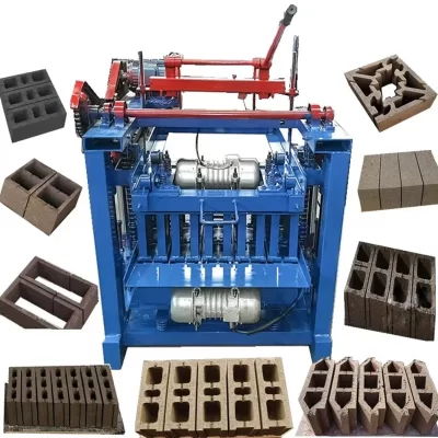Bloco que faz o tijolo de cimento concreto oco semiautomático de Hine Make Hinery
