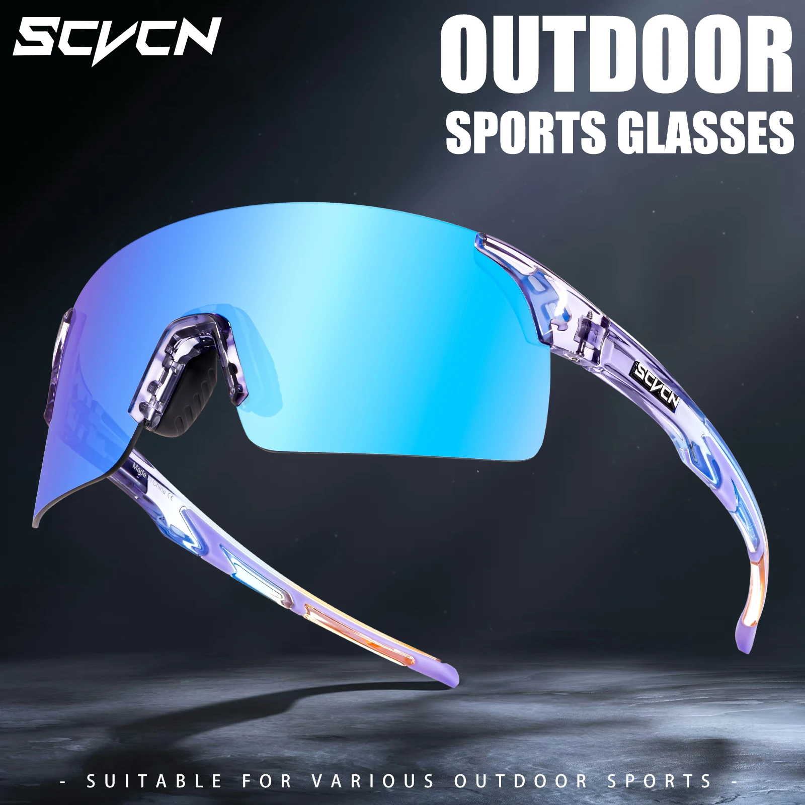SCVCN Sports Cycling Glasses Men Women Outdoor Riding Windproof Protection Glasses MTB UV400 Sunglasses Fishing Hiking Glasses - Image 2