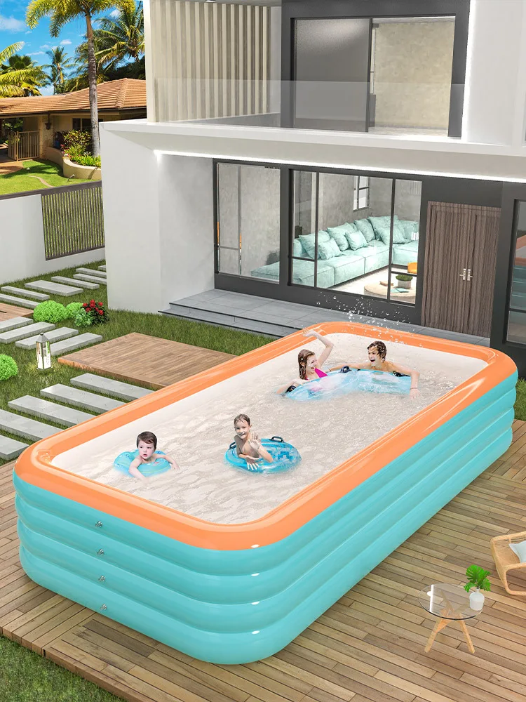 Cross-border Exclusive Thickened Eco-friendlyPVCInflatable Swimming Pool Large Adult Swimming Pool Household Outdoor Pool - Image 2