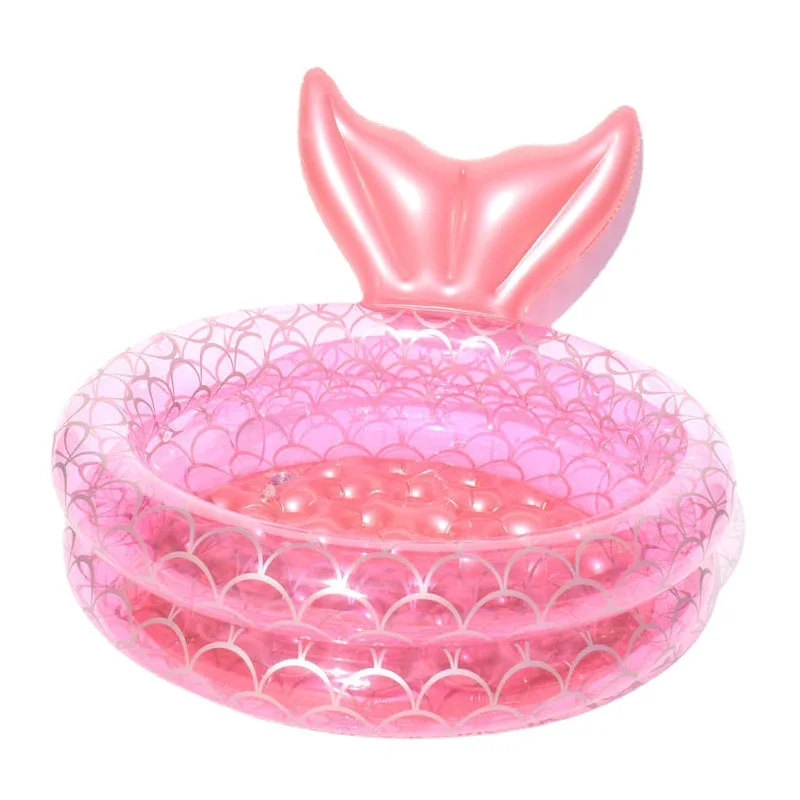 Pool 1PCS Thickened PVC Inflatable Mermaid Pool, Home Infant Kids Baby Pool Ocean Ball Pool - Image 3