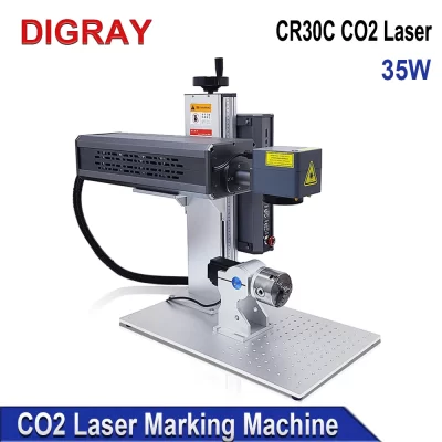 DIGRAY-CO2 Máquina da marcação do laser, tubo do RF do metal, apropriado para o couro, plástico, placa de madeira, 10.6um, 35W