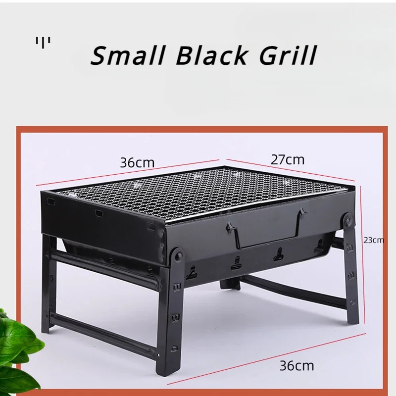 Grelha de churrasco dobrável de 60cm fora facilmente montada pátio verão praia festa máquina de torrefação de carvão com bandeja de condimentos - Image 4
