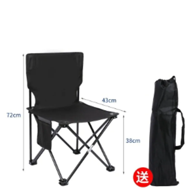 Cadeira dobrável portátil ao ar livre com saco de armazenamento dobrável carro cadeira ao ar livre rolamento leve forte passeio conforto equipamentos acampamento