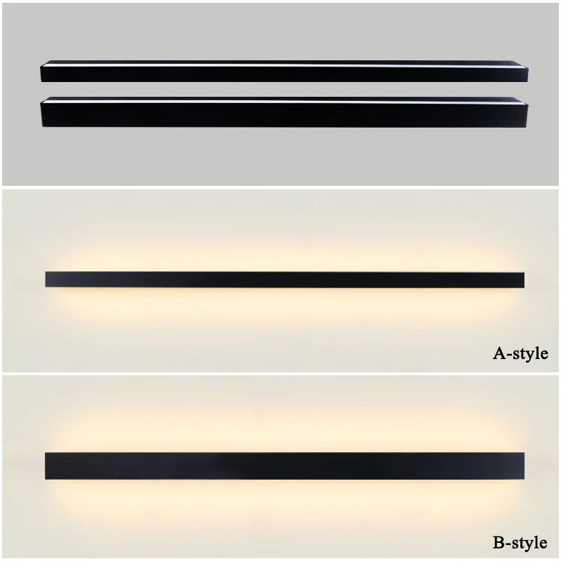 Luz de parede longa ao ar livre à prova dwaterproof água moderna tira longa iluminação led lâmpada de parede ip65 jardim ac 85-256v decoração ao ar livre - Image 4