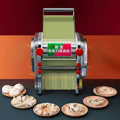 Electric Pasta Maker Upgraded noodle machine Noodle Press Dough Roller Commercial dumpling skin Kneading Machine 240 type 750W