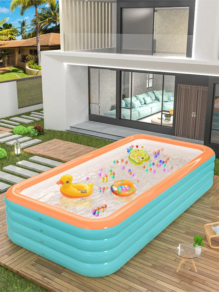 Cross-border Exclusive Thickened Eco-friendlyPVCInflatable Swimming Pool Large Adult Swimming Pool Household Outdoor Pool