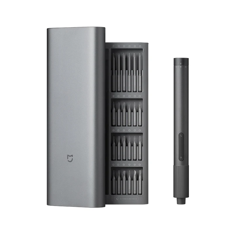 Xiaomi mijia kit magnético de chave de fenda elétrica de precisão com 24 peças de cabeças de parafuso conjuntos de ferramentas elétricas para casa inteligente reparo de telefone pc