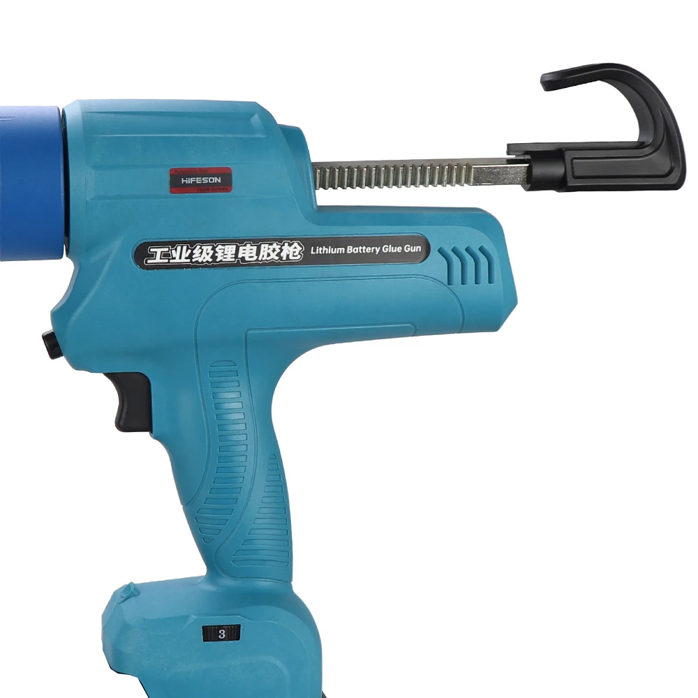 HIFESON 300ml Pistola de calafetagem elétrica Pistolas selantes automáticas Pistola de cola elétrica Ferramenta elétrica adesiva para Makita 18V 21V 26V - Image 3