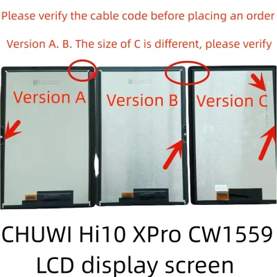 Para novo 10.1 polegada chuwi hi10 xpro cw1559 tablet display lcd tela digitador assembléia display lcd componente reparação