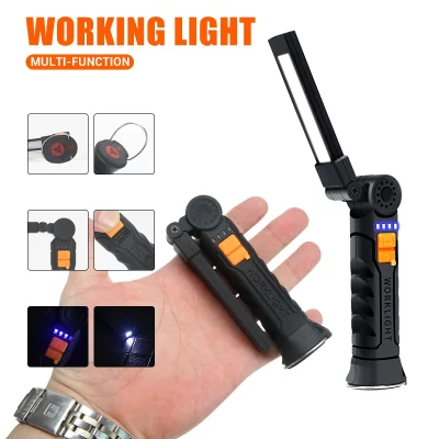 Heinast lanterna usb recarregável tocha ferramenta presentes para homens luz de trabalho led com base magnética 4 modos para casa acampamento ao ar livre