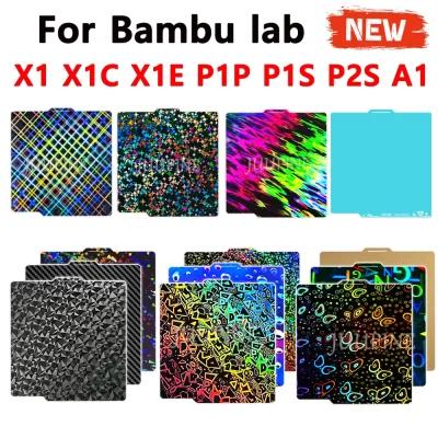 Placa de construção p2s para bambu lab a1 p1p p1s suave x1c mola chapa de aço dupla face impressão 3d para bambu x1 placa de carbono cama p2sc