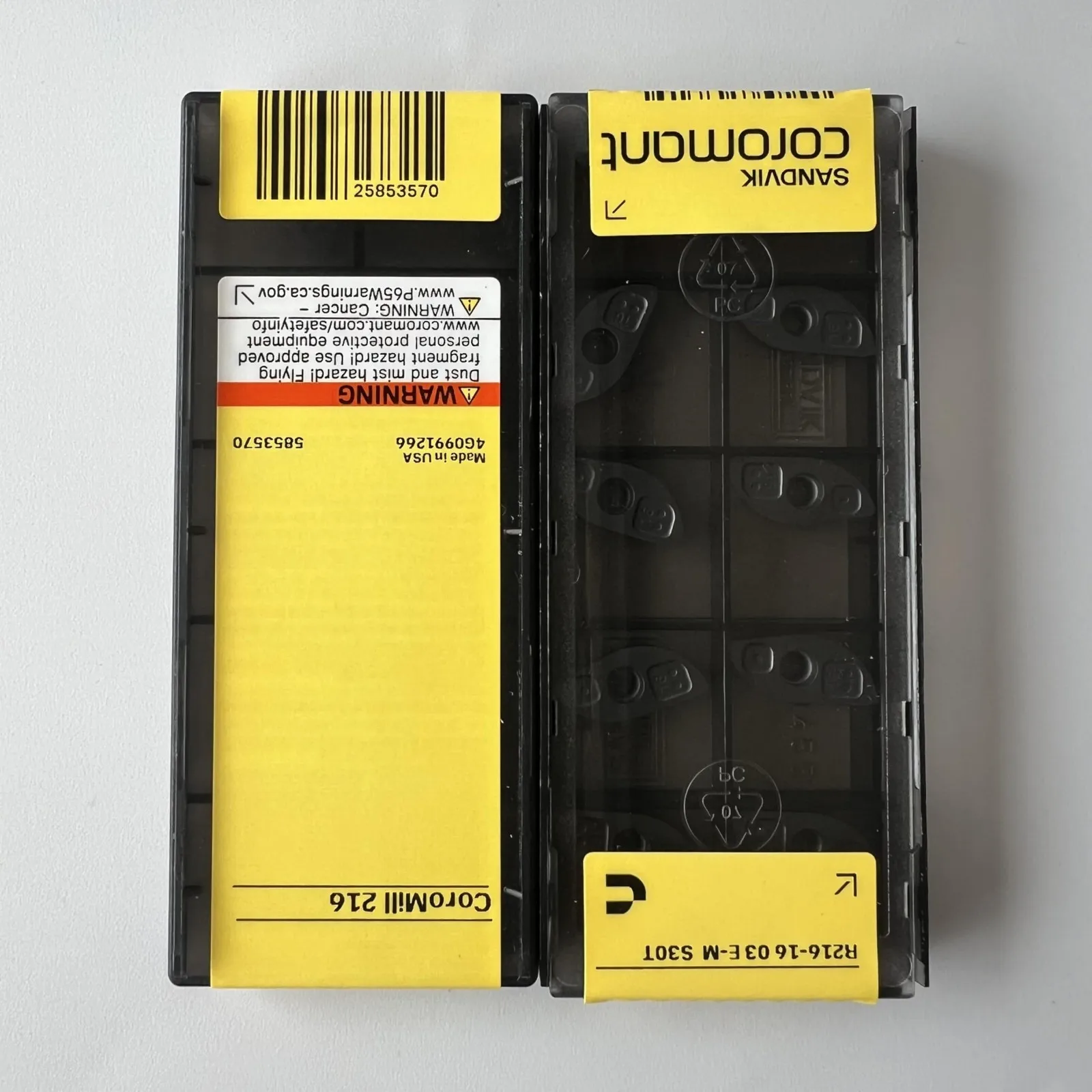 SANDVIK / R216-1603E-M S30T / Lâmina de liga dura sueca original 10 unidades