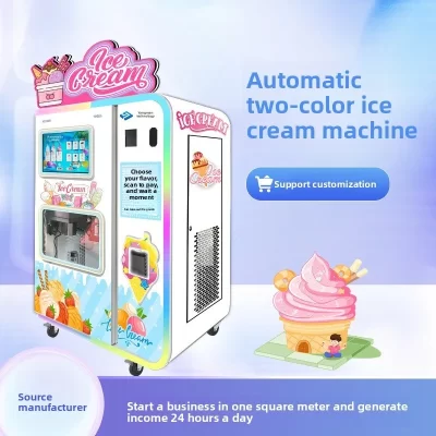 Máquina de venda automática de vendas não tripulada de sorvete de autoatendimento comercial totalmente automático para inicialização de negócios