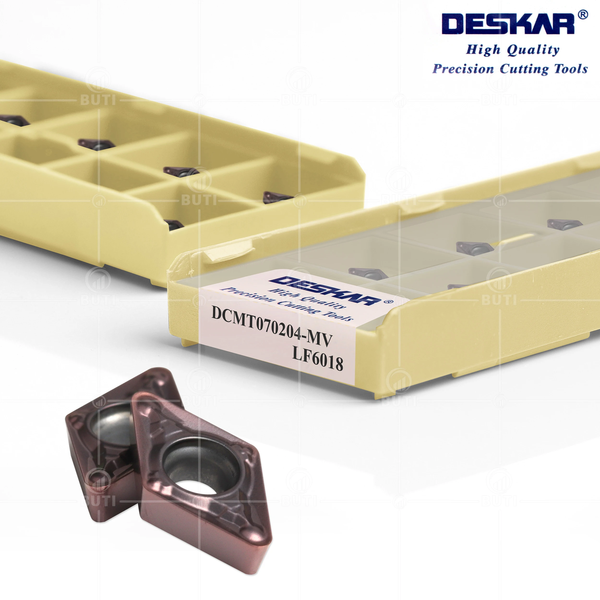 DESKAR 100% DCMT original 070204 DCMT 070208 -MV DCMT11T304 DCMT11T308 LF6018 Cortador de torno CNC Inserções de metal duro Ferramenta de torneamento - Image 2