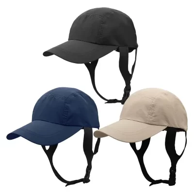 Chapéu de surf com alça de queixo, boné de kitesurf, esporte aquático, sol, homens, mulheres, unissex, dobrável, equitação, acampamento, chapéu de sol, montanhismo