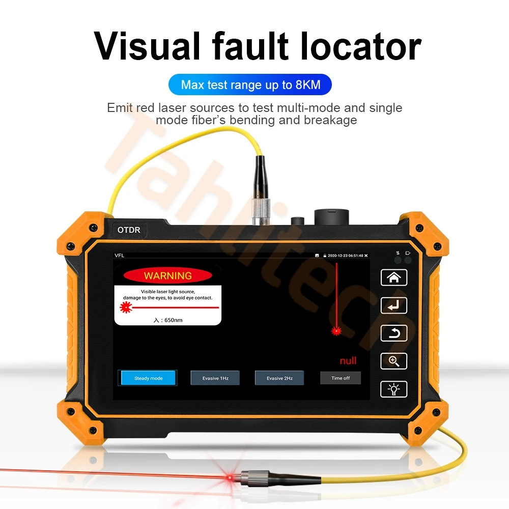 Detector de falhas de fibra óptica otdr testador medidor de potência para opm vfl ols mapa de eventos ethernet fibra 100km teste rangecable tester - Image 5