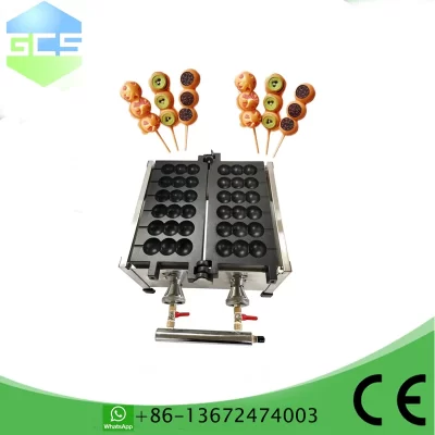 Máquina de waffle tipo gás, máquina de waffle em forma de Haws revestida de açúcar, grelha de bola takoyaki