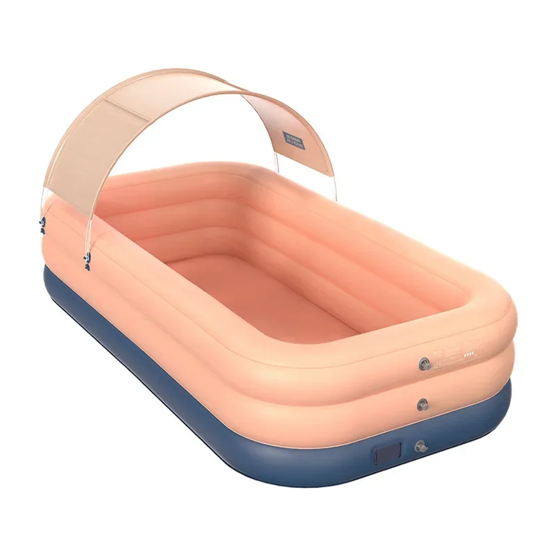 Outdoor Lawn Inflatable Kids Swimming Pool With Awning Quality PVC Portable Swimming Pool Summer Water Party Piscine - Image 3