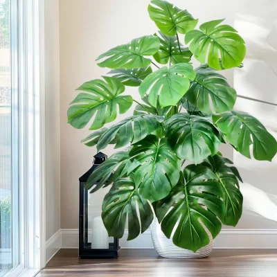 40-130cm(51.18in) planta monstera artificial palmeira falsa folha de tartaruga de plástico planta verde para casa jardim sala decoração do escritório