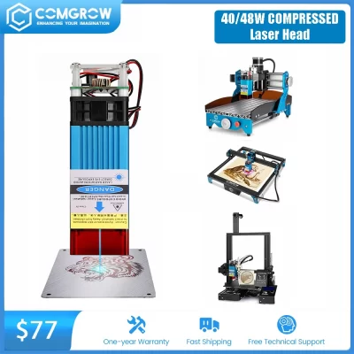 COMGROW-Kits de gravação a laser comprimido CNC, módulo de corte, escultura em madeira, kit de fresagem, peças de impressoras 3D 48W 3018