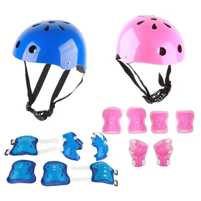 Crianças capacete conjunto de equipamentos de proteção espuma cotovelo protetor de joelho para equilíbrio carro scooter patinação crianças capacete conjunto de equipamentos de proteção