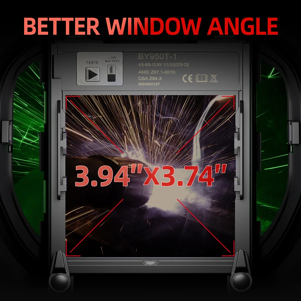Capacete de soldagem com escurecimento automático ANDELI panorâmico 180 ° Ver máscara de soldagem com sensor de arco True Color 4 para máquina de soldador MIG MAG MMA - Image 3