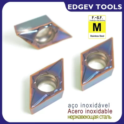 DCMT070202 DCMT070204 DCMT11T302 DCMT11T304 inserções de carboneto DCMT 070204 11T304 inserção de torneamento de torno de metal para aço inoxidável
